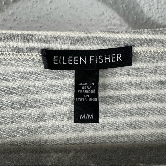 Eileen Fisher grey white tunic tee size medium - Picture 3 of 6